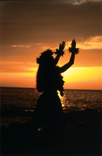 Hula At Sunset